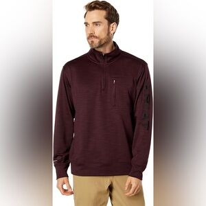 #45 Ariat Tek Cold Series Quarter Zip Pullover in Deep Burgundy XL